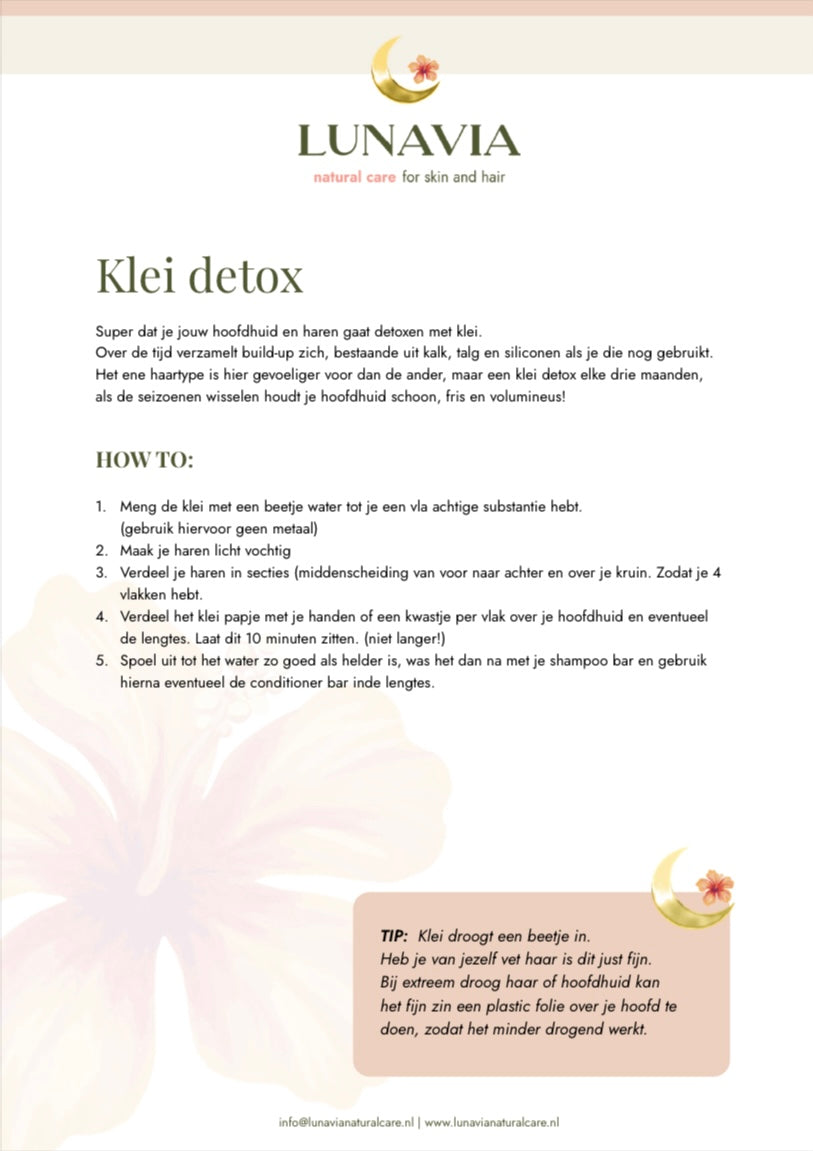 Klei detox voor de hoofdhuid